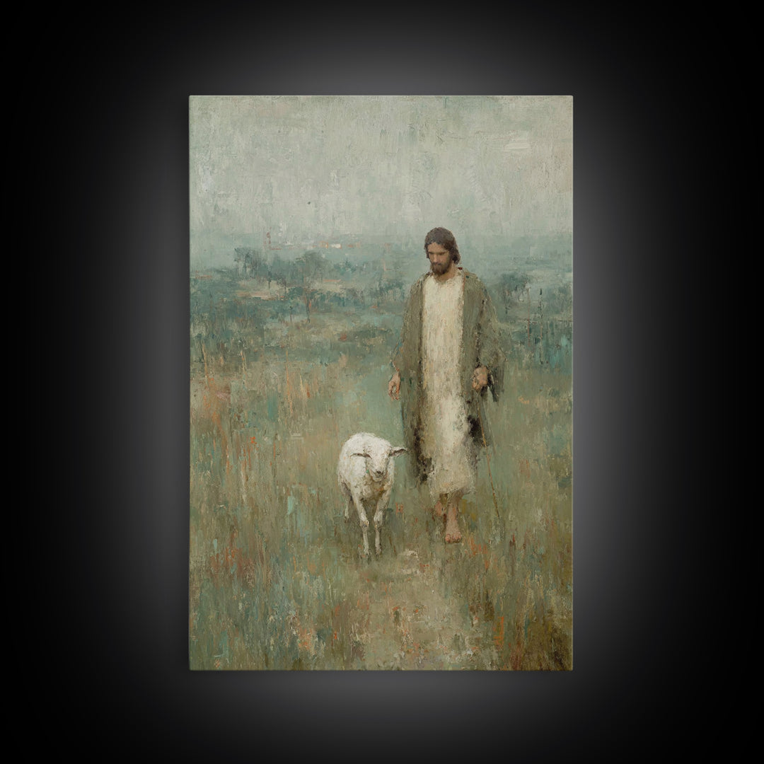 Path Of Mercy – Framed Canvas Print – Christian Art Canvas – Vintage Christian Art – Jesus Painting – Christian Wall Art – Christian Gift