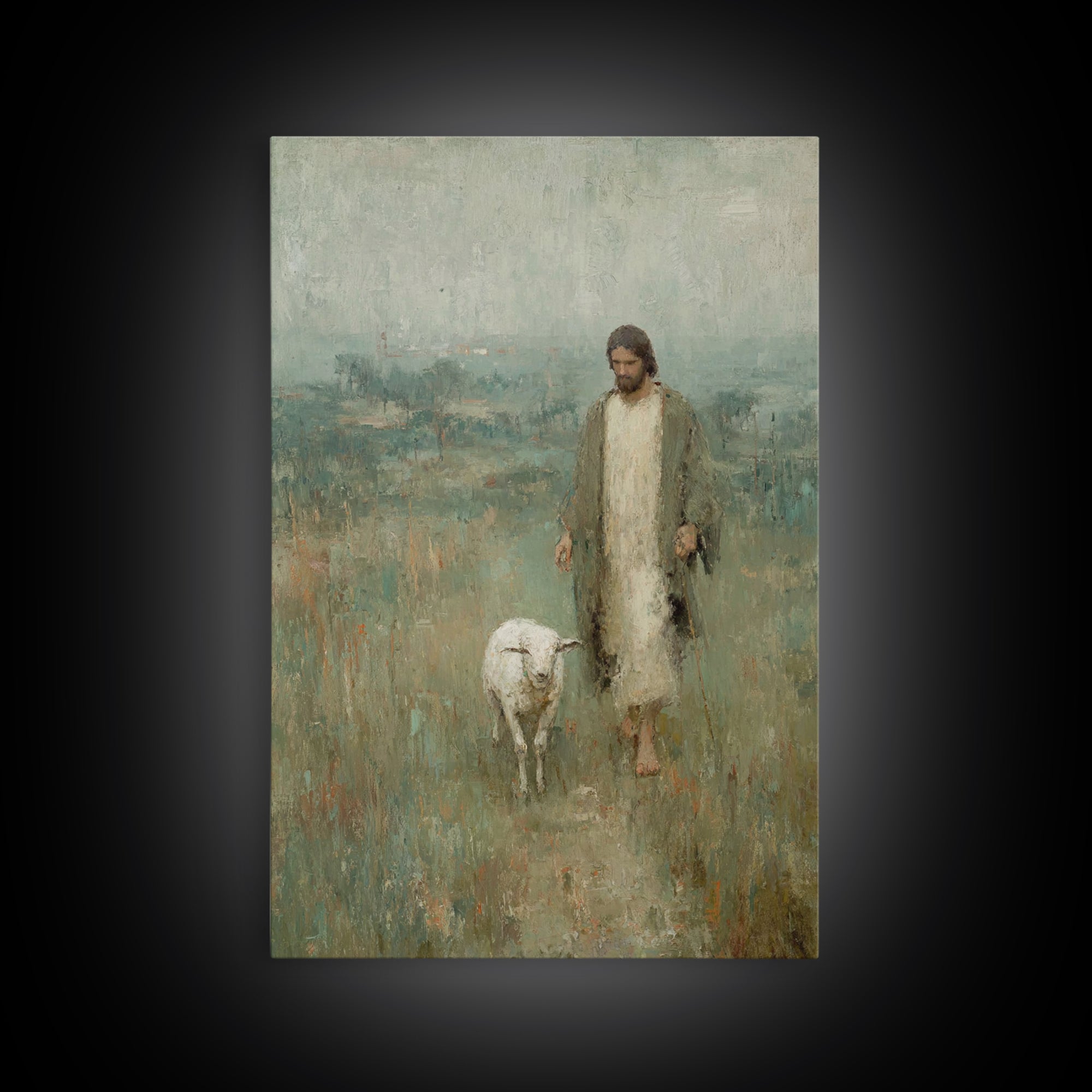 Path Of Mercy – Framed Canvas Print – Christian Art Canvas – Vintage Christian Art – Jesus Painting – Christian Wall Art – Christian Gift