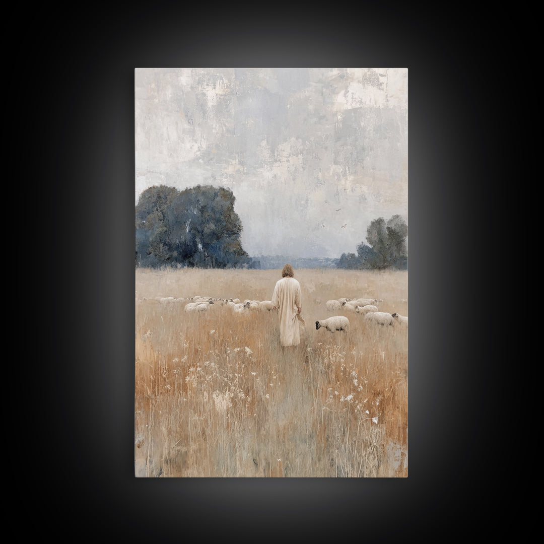 Dawn Of Mercy | Framed Canvas Print | Christian Art Canvas | Jesus Painting | Christian Wall Art | Christian Christmas Art | Christian Deco