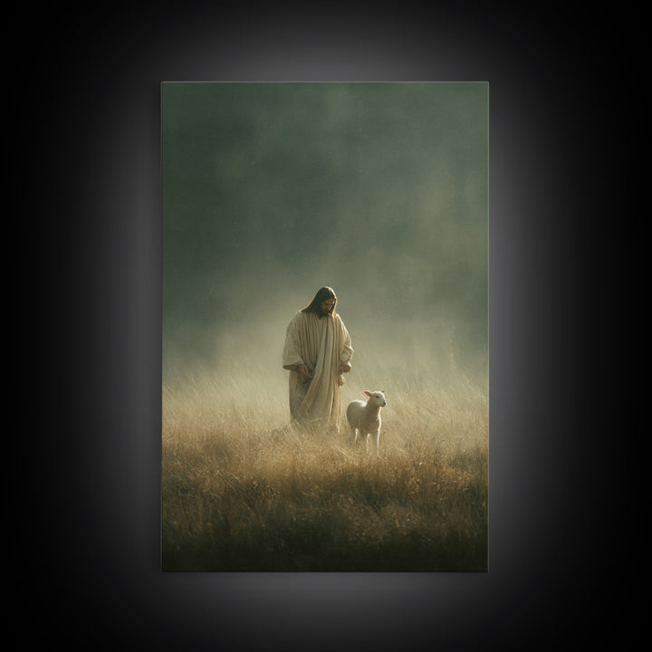 Sacred Meadow Path | Framed Canvas Print | Christian Art Painting | Jesus Wall Art | Christian Art Canvas | Christian Christmas Decor | Chr