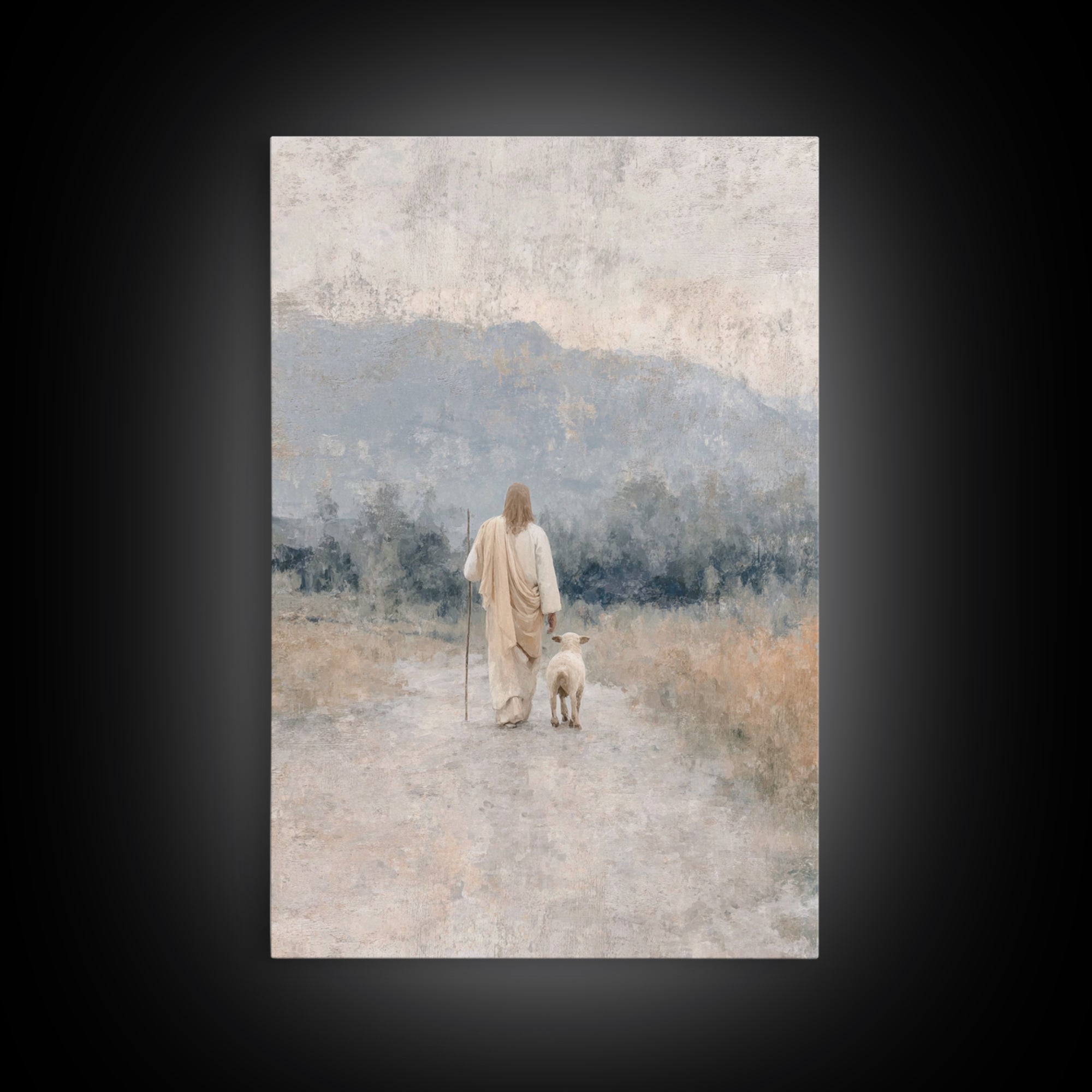 Guided Journey – Framed Canvas Print – Christian Art Work – Jesus Canvas Art – Minimalist Christian Art – Christian Wall Art – Christian De