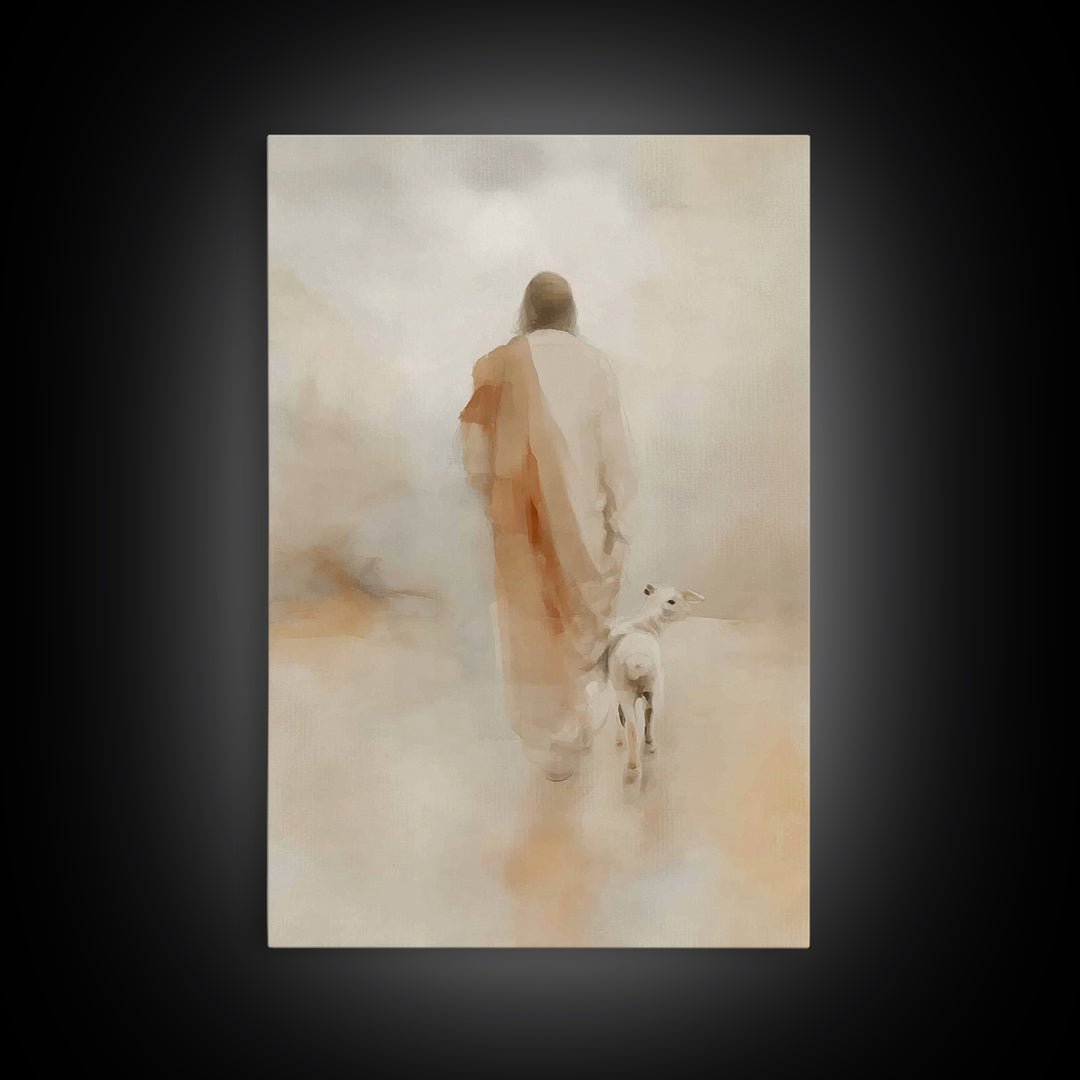 Gentle Dawn Light | Framed Canvas Print | Christian Art Canvas | Jesus Painting | Christian Wall Art | Christian Christmas Art | Christian
