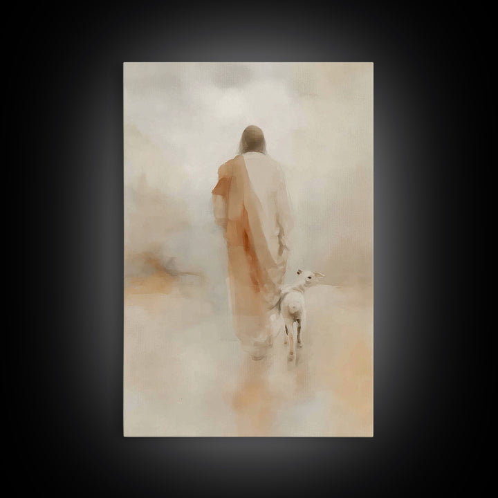 Gentle Dawn Light | Framed Canvas Print | Christian Art Canvas | Jesus Painting | Christian Wall Art | Christian Christmas Art | Christian