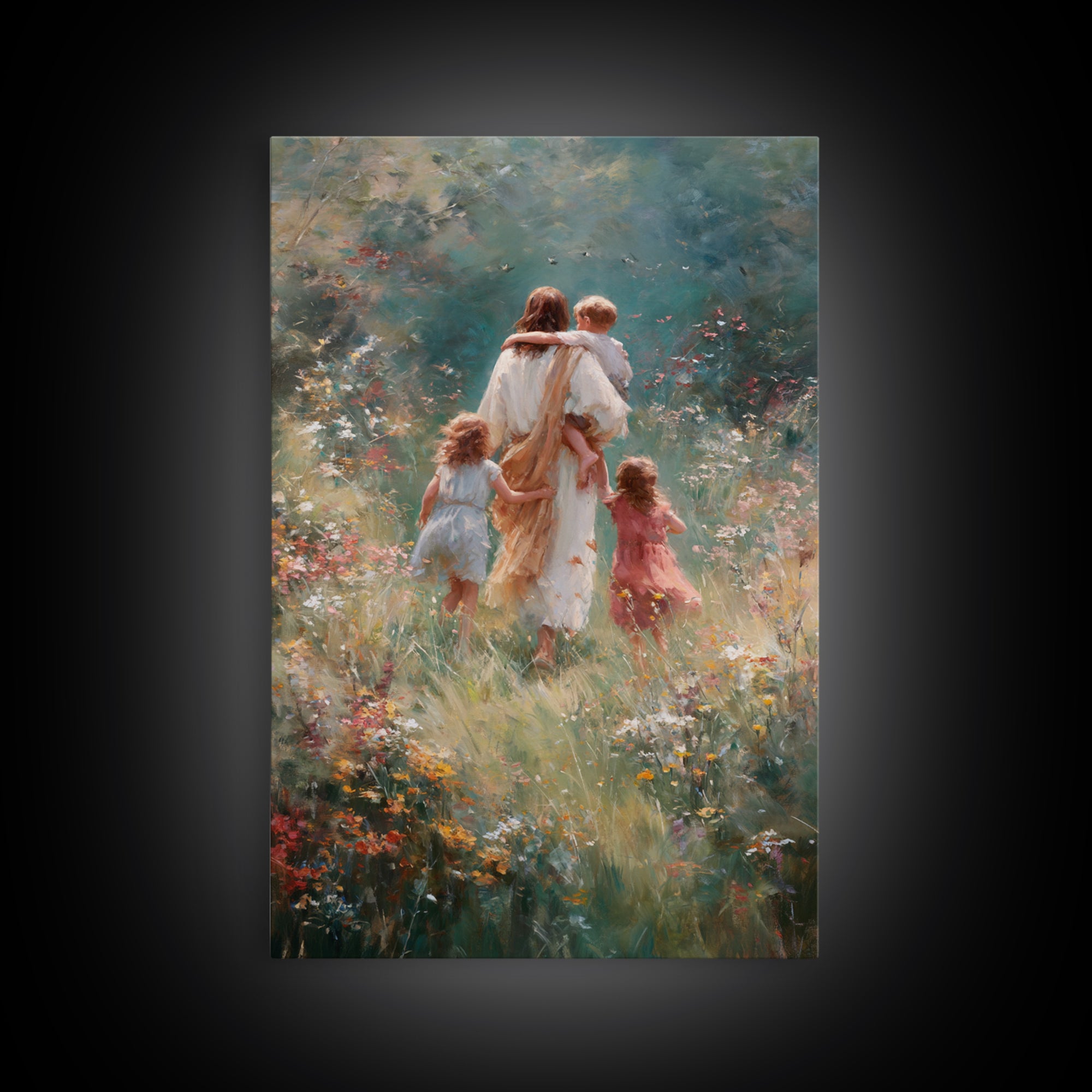 Garden Of Hope – Framed Canvas Print – Christian Art Canvas – Christian Wall Art – Jesus Painting – Christian Christmas Art – Christian Gif