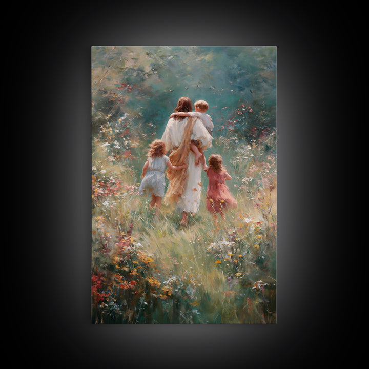 Garden Of Hope – Framed Canvas Print – Christian Art Canvas – Christian Wall Art – Jesus Painting – Christian Christmas Art – Christian Gif