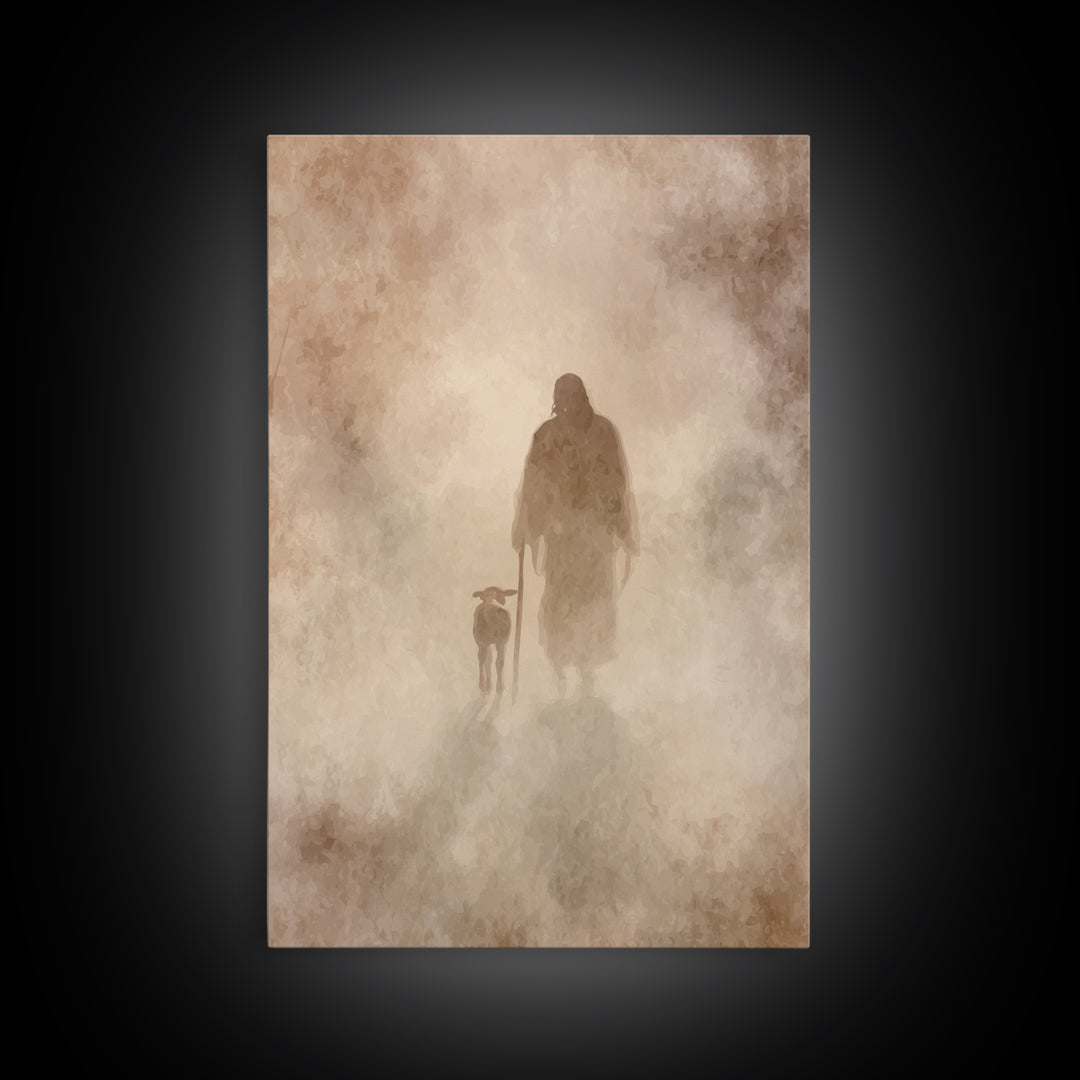Dusty Road Faith | Framed Canvas Print | Christian Art Canvas | Christian Art | Christian Wall Art | Jesus Painting | Christian Christmas A