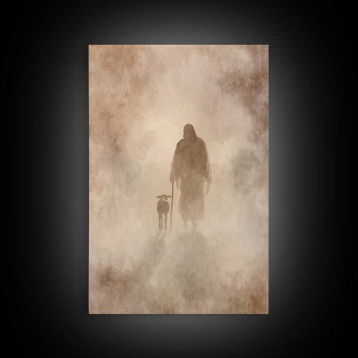 Dusty Road Faith | Framed Canvas Print | Christian Art Canvas | Christian Art | Christian Wall Art | Jesus Painting | Christian Christmas A