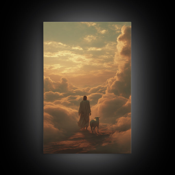 Path Through Glory – Framed Canvas Print – Christian Art Canvas – Christian Wall Art – Christian Art – Jesus Painting – Christian Gift Idea