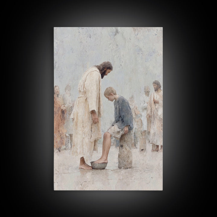 Humble Light Path | Framed Canvas Print | Christian Wall Art | Jesus Canvas Art | Christian Art Print | Christian Gift Ideas | Vintage Chri
