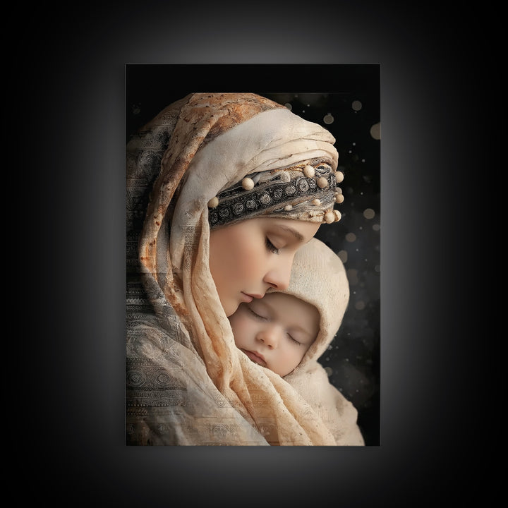 Radiant Madonna – Framed Canvas Print – Christian Wall Art – Mary And Jesus Painting – Christian Art Canvas – Christian Gift – Christian Ch
