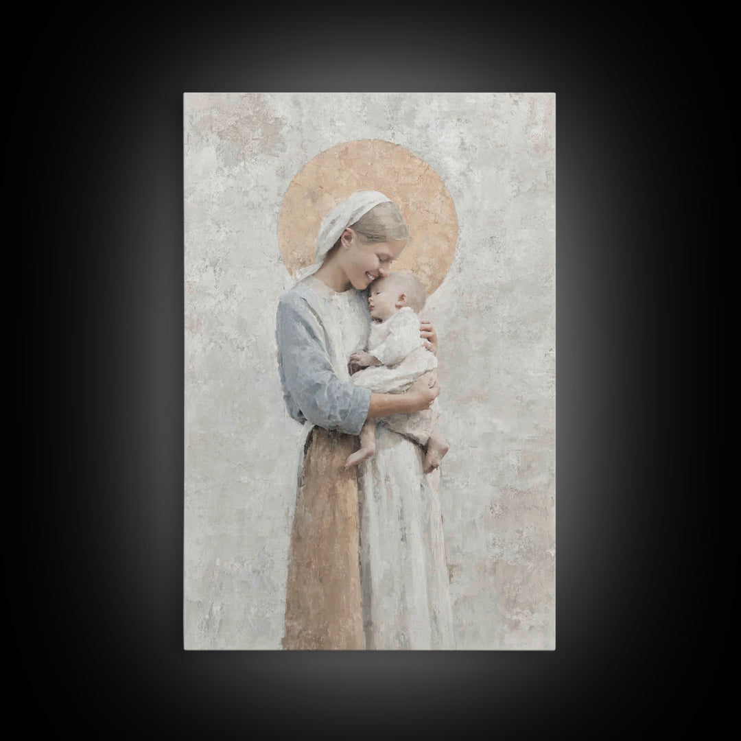 Gentle Hope Rising - Framed Canvas Print - Christian Art Canvas - Minimalist Christian Art - Christian Wall Art - Christian Painting - Chri