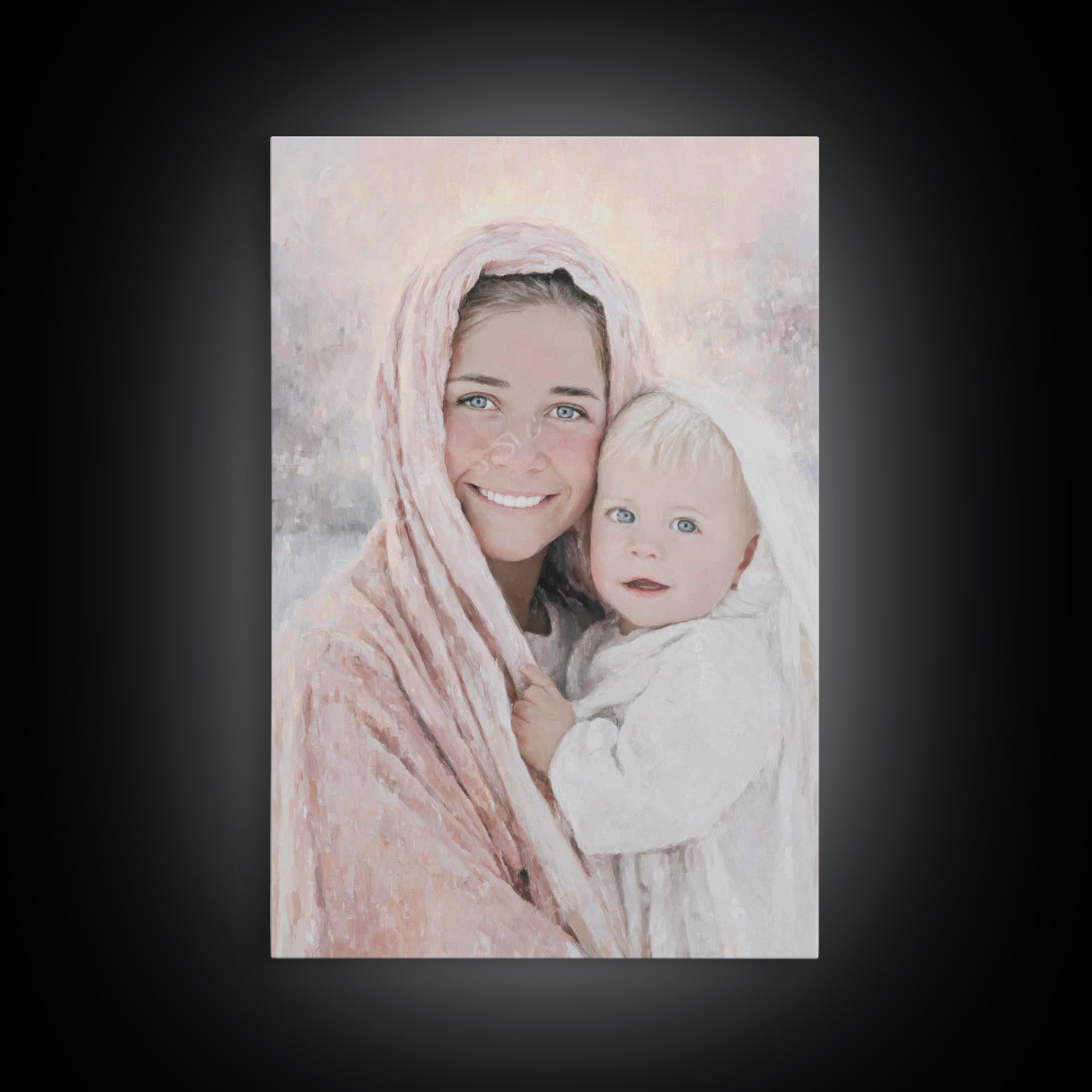 Circle Of Grace - Framed Canvas Print - Christian Wall Art - Christian Art Canvas - Subtle Christian Art - Christian Christmas Art - Christ