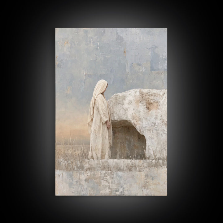 Joyful Light - Framed Canvas Print - Christian Art Canvas - Christian Wall Art - Mary And Jesus Painting - Christian Decoration - Christian