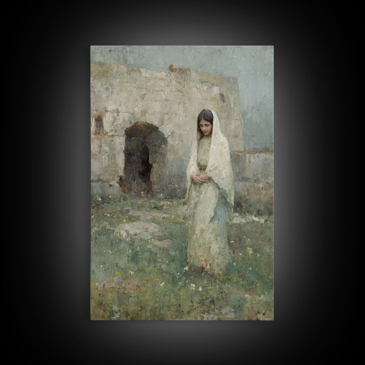 Silent Tomb Morning - Framed Canvas Print - Christian Wall Art - Christian Art Canvas - Christian Painting - Christian Decor - Christian Ar