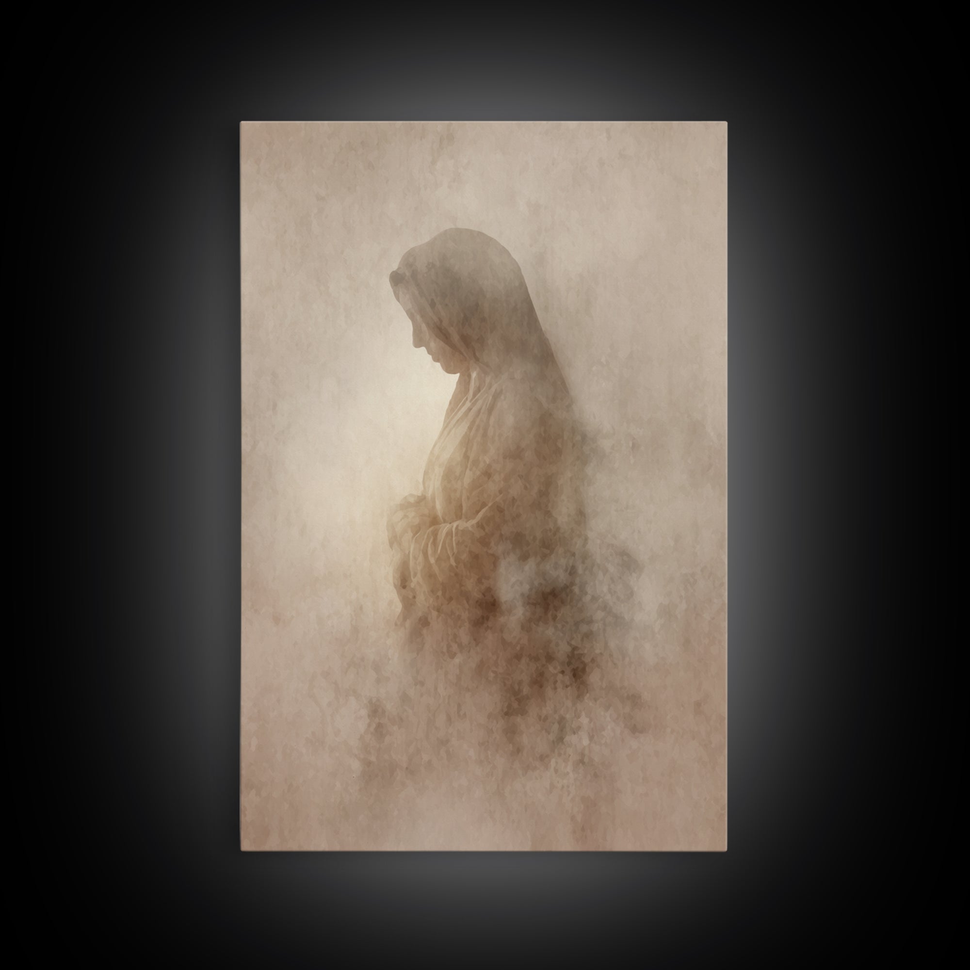 Quiet Reverence - Framed Canvas Print - Christian Art Canvas - Subtle Christian Art - Christian Wall Art - Christian Painting - Christian G