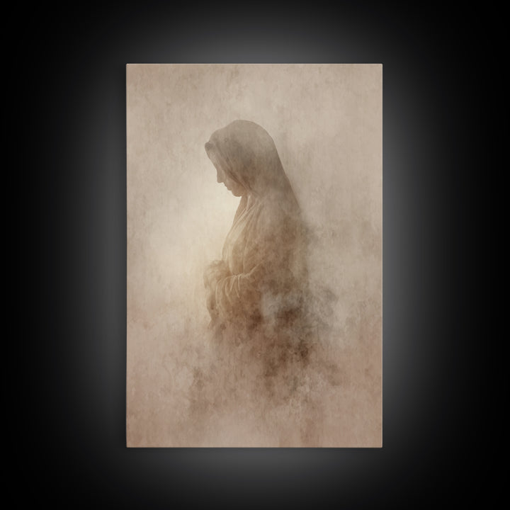 Quiet Reverence - Framed Canvas Print - Christian Art Canvas - Subtle Christian Art - Christian Wall Art - Christian Painting - Christian G