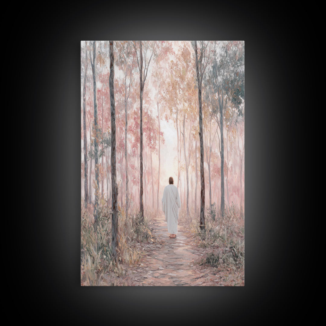 Path Of Grace | Framed Canvas Print | Christian Wall Art | Jesus Painting | Christian Art Canvas | Modern Christian Art