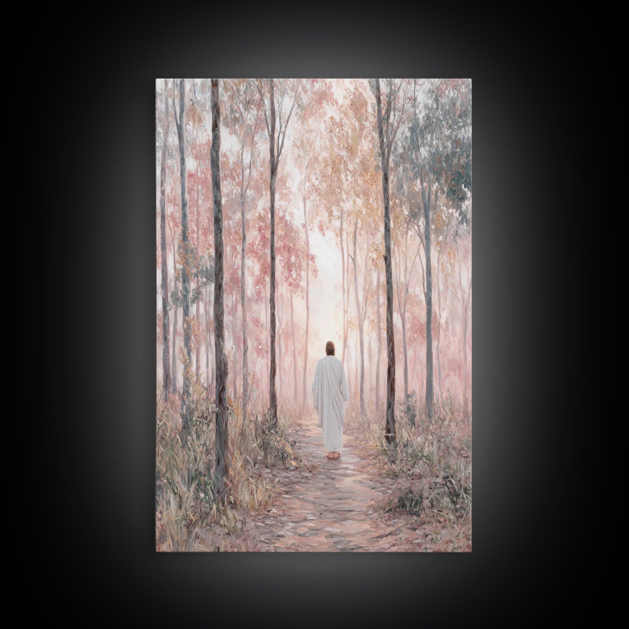 Path Of Grace | Framed Canvas Print | Christian Wall Art | Jesus Painting | Christian Art Canvas | Modern Christian Art