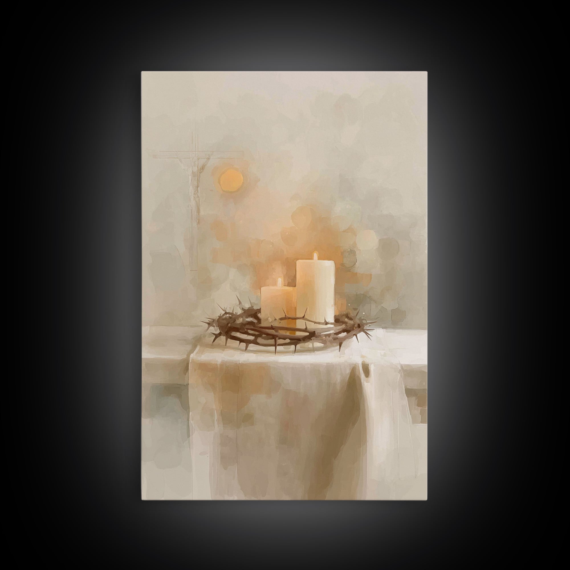 Crown Of Hope – Framed Canvas Print – Christian Wall Art – Christian Art Canvas – Minimalist Christian Art – Christian Art Gift