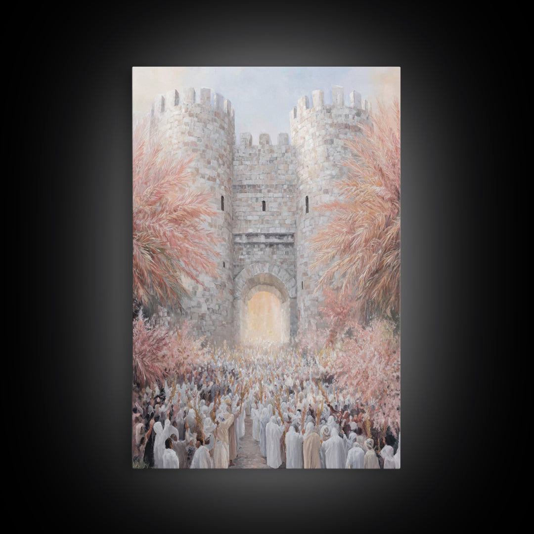 Gate Of Glory, Framed Canvas Print, Christian Wall Art, Christian Art Print, Moody Christian Art, Christian Paintings