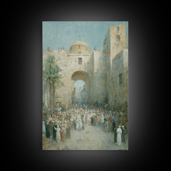 Holy Procession Rise | Framed Canvas Print | Christian Art Canvas | Christian Wall Art | Christian Art Gift | Abstract Christian Art