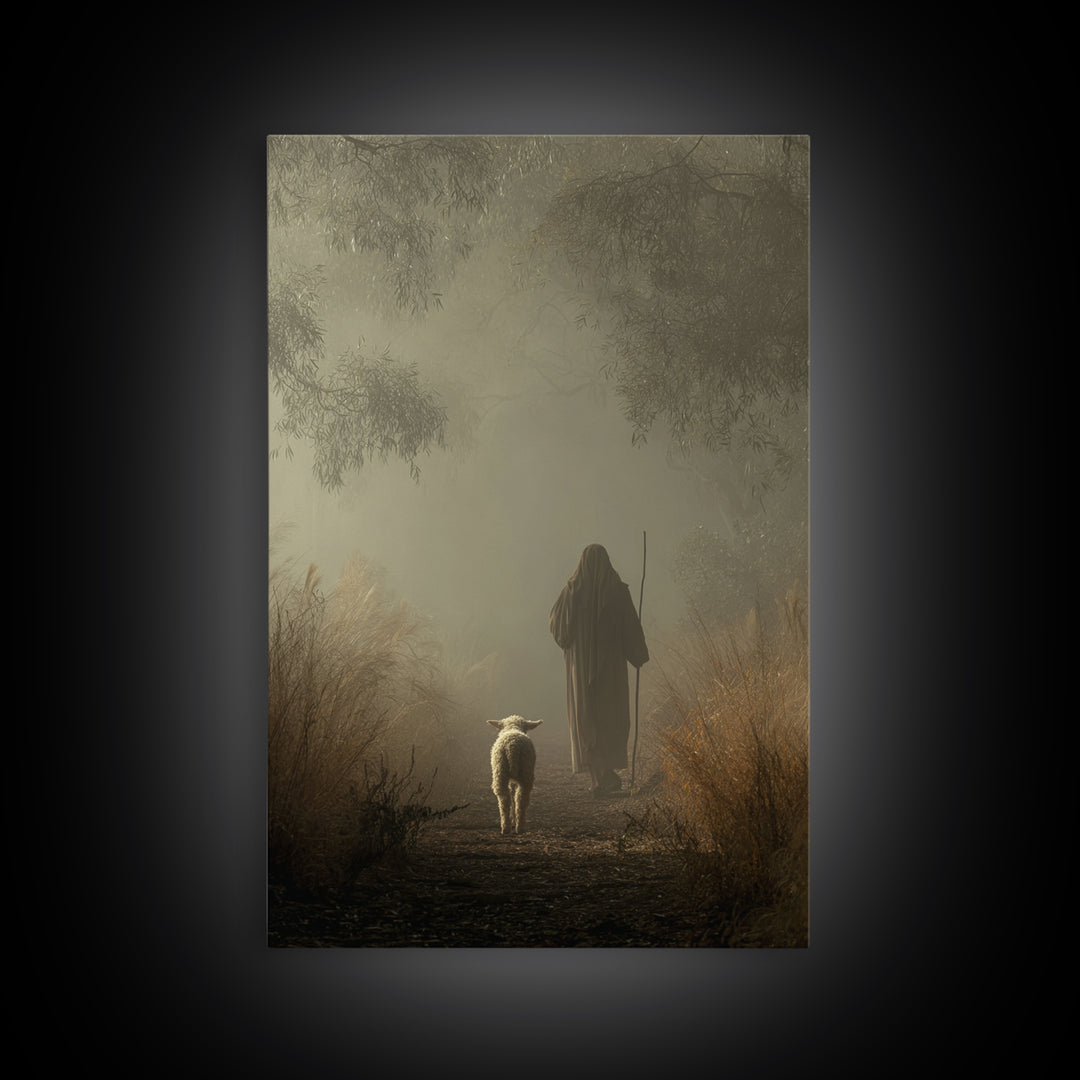 Silent Way – Framed Canvas Print – Christian Wall Art – Moody Christian Art – Christian Art Canvas – Jesus Painting – Christian Art Gift