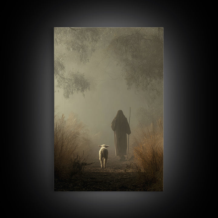 Silent Way – Framed Canvas Print – Christian Wall Art – Moody Christian Art – Christian Art Canvas – Jesus Painting – Christian Art Gift