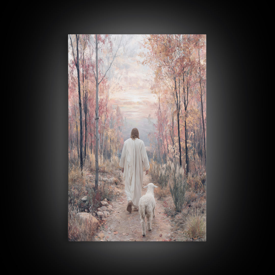Forest Promise – Framed Canvas Print – Christian Art Painting – Christian Wall Art – Jesus Painting – Subtle Christian Paintings – Christia