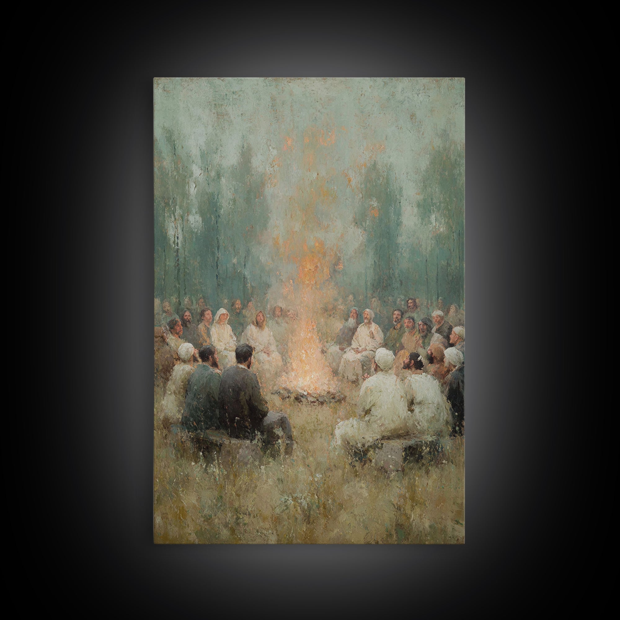 Robe Of Light – Framed Canvas Print – Christian Wall Art – Christian Art Canvas – Christian Painting – Modern Christian Art – Subtle Christ