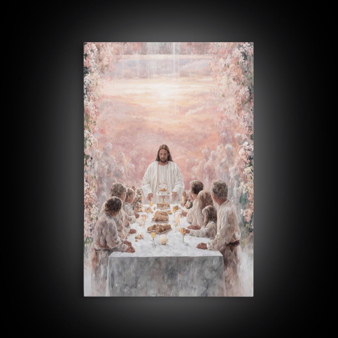 Heavenly Feast – Framed Canvas Print – Christian Wall Art – Christian Art Canvas – Christian Art – Jesus Painting – Christian Gift Ideas