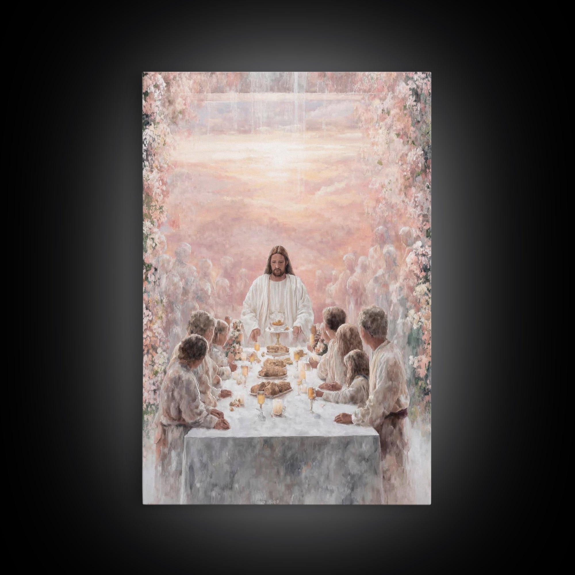 Heavenly Feast – Framed Canvas Print – Christian Wall Art – Christian Art Canvas – Christian Art – Jesus Painting – Christian Gift Ideas