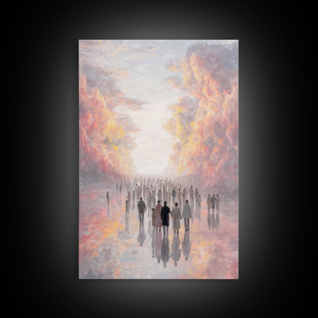 Heavenly Multitude | Framed Canvas Print | Christian Wall Art | Christian Art Canvas | Christian Painting | Christian Decor | Christmas Art