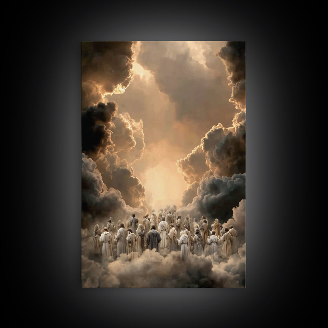 Ascension Pathway - Framed Canvas Print - Christian Wall Art - Christian Art Canvas - Christian Painting - Christian Decor - Christmas Art