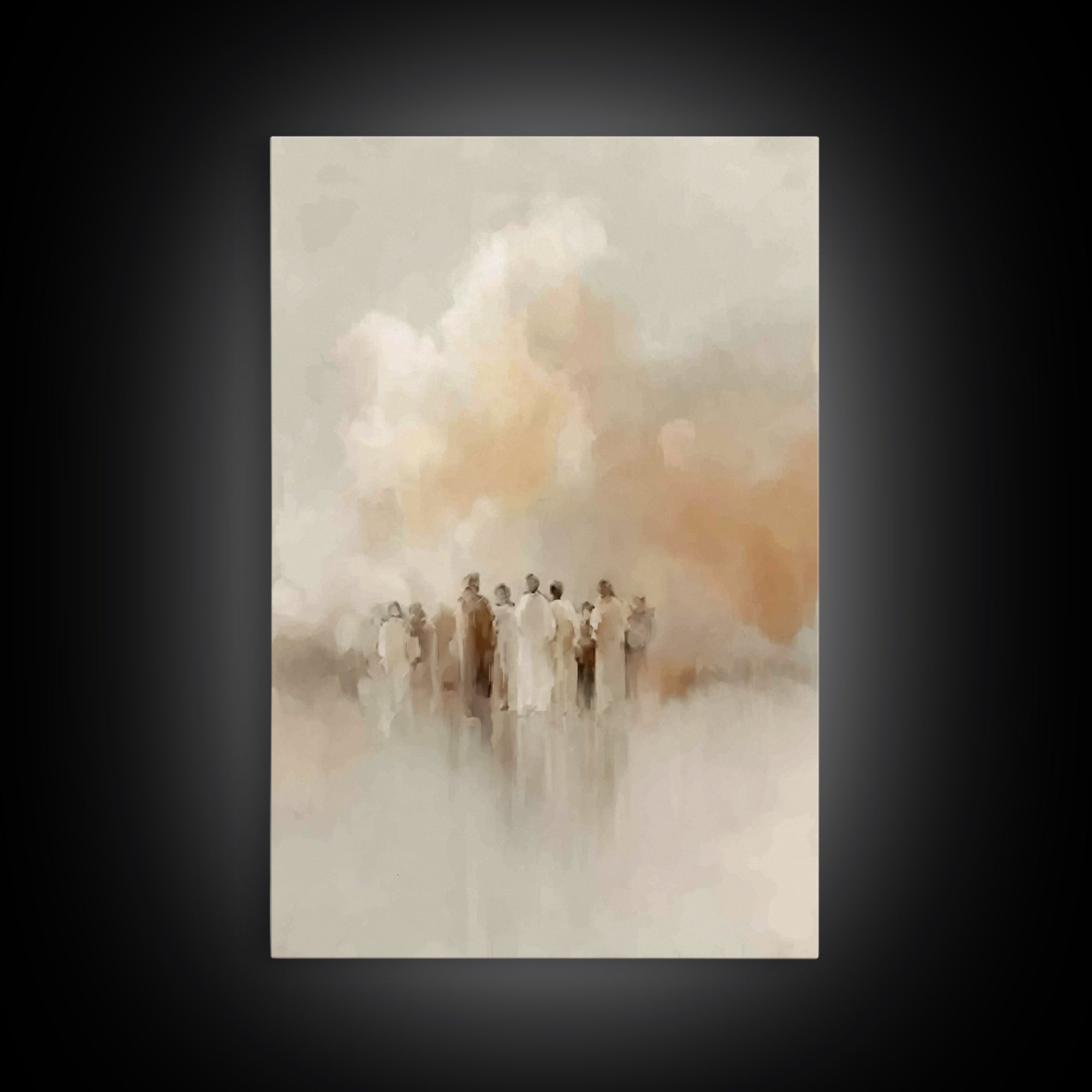 Soft Cloud Gathering, Framed Canvas Print, Christian Wall Art, Christian Art Canvas, Christian Painting, Christian Decor, Christmas Art