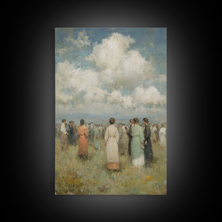 Field Of Fellowship | Framed Canvas Print | Christian Wall Art | Christian Art Canvas | Christian Painting | Christian Decor | Christmas Ar