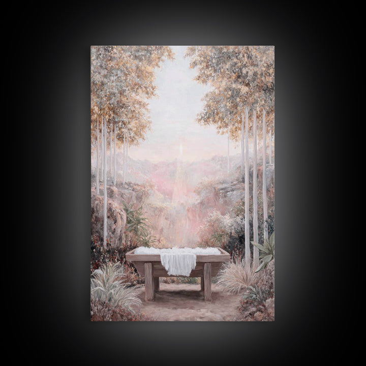 Dawn Of Promise – Framed Canvas Print – Christian Wall Art – Christian Art Canvas – Christmas Art – Christian Gift Ideas – Subtle Christian