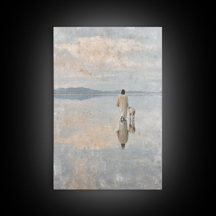Horizon Of Peace – Framed Canvas Print – Christian Wall Art – Christian Art Canvas – Jesus Painting – Subtle Christian Art – Christian Gift