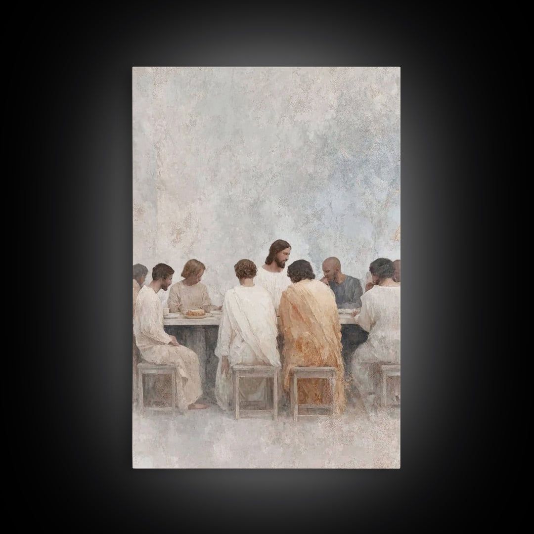 Heavenly Banquet – Framed Canvas Print – Christian Art Print – Christian Wall Art – Jesus Painting – Modern Christian Art – Christian Chris