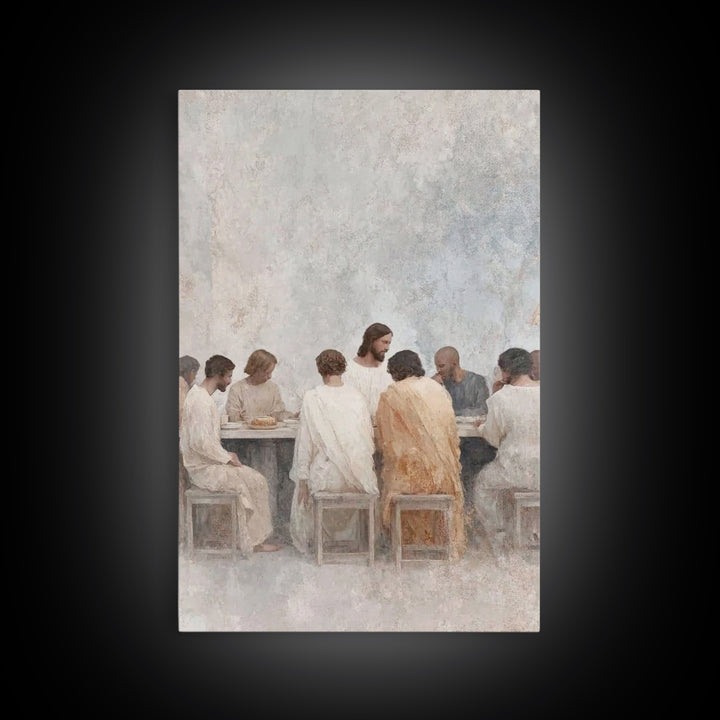 Heavenly Banquet – Framed Canvas Print – Christian Art Print – Christian Wall Art – Jesus Painting – Modern Christian Art – Christian Chris