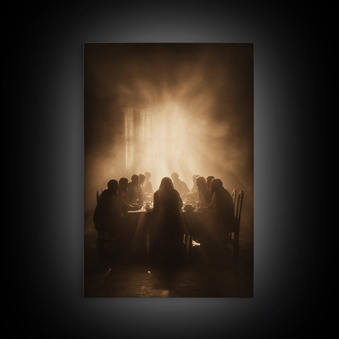 Upper Room Calm – Framed Canvas Print – Christian Wall Art – Christian Art Canvas – Jesus Painting – Moody Christian Painting – Christian C