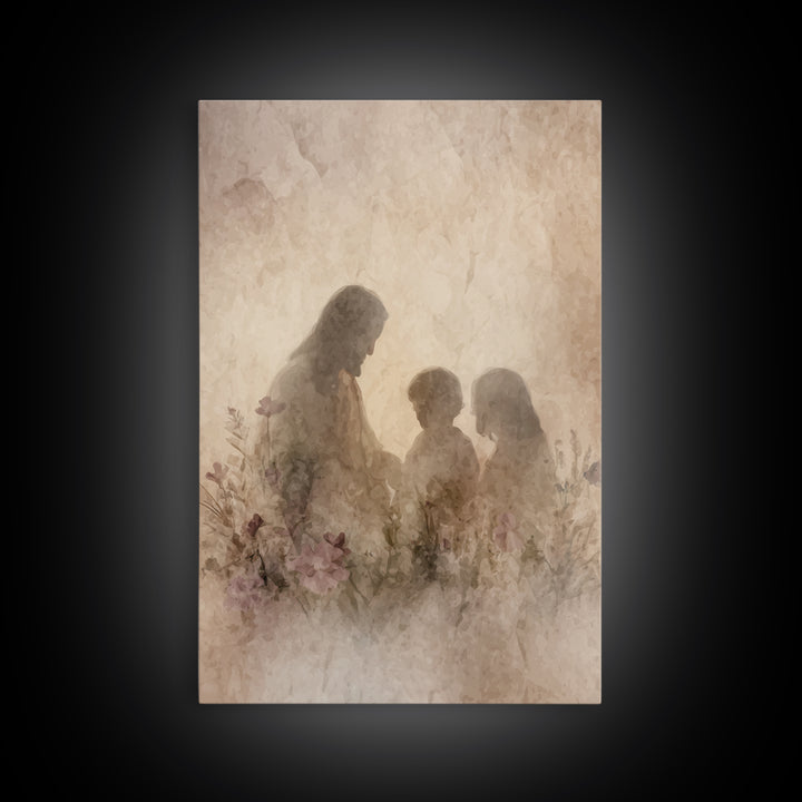 Blossoms Of Mercy – Framed Canvas Print – Christian Wall Art – Christian Art Canvas – Jesus Painting – Subtle Christian Art – Christian Art