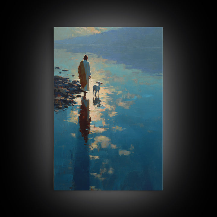 Dawn Of Mercy, Framed Canvas Print, Christian Art Canvas, Christian Wall Art, Jesus Painting, Large Christian Art, Christian Christmas Art