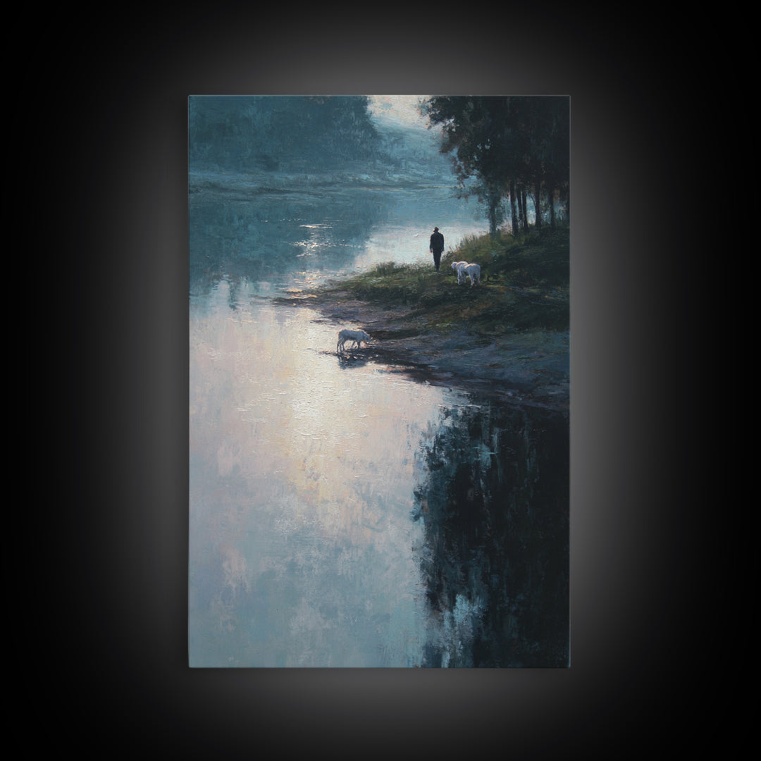 Silent Morning Hope, Framed Canvas Print, Christian Wall Art, Christian Art Canvas, Jesus Painting, Minimalist Christian Art, Christmas Art