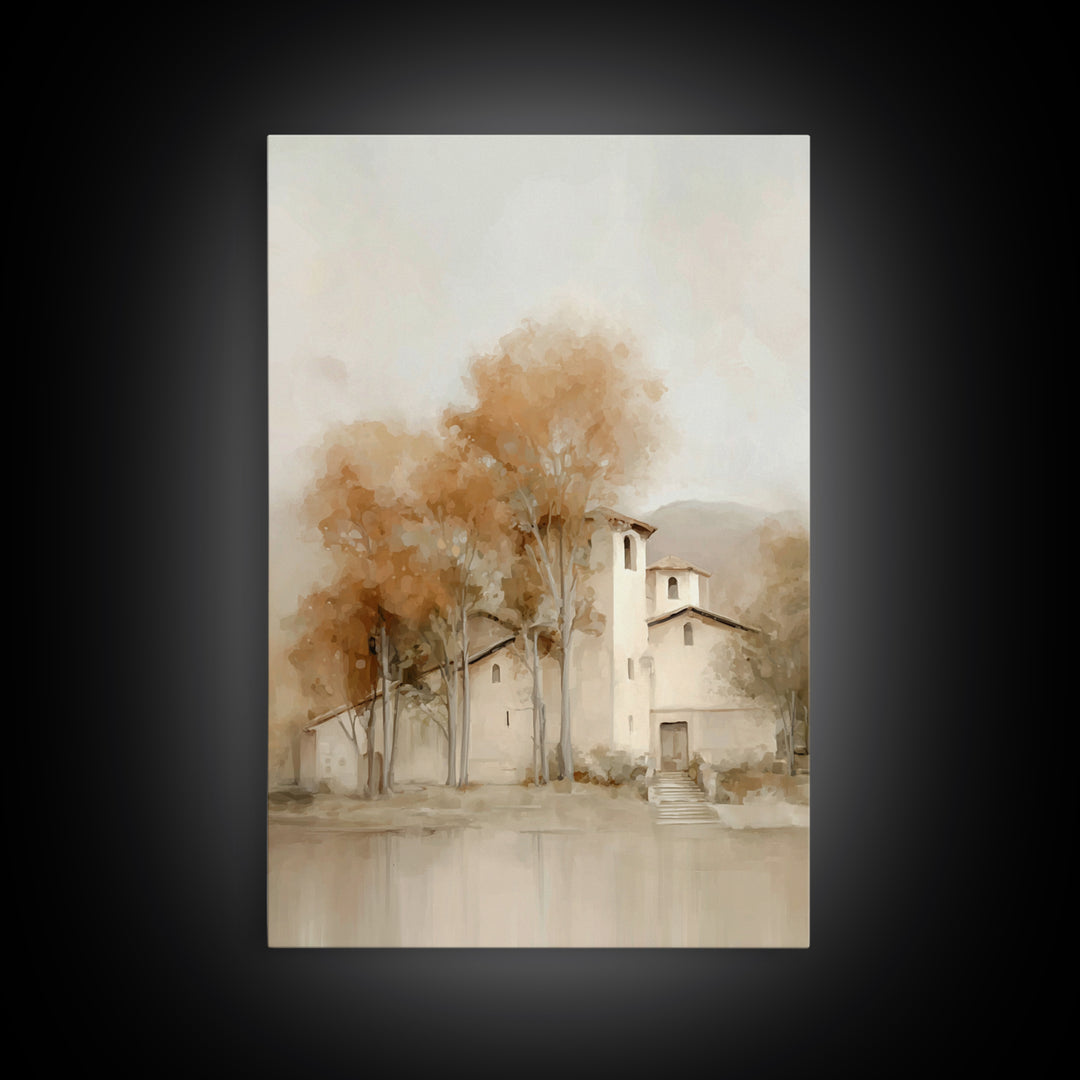 Sanctuary Stillness – Framed Canvas Print – Christian Art Canvas – Christian Wall Art – Vintage Christian Art – Christmas Art – Christian D