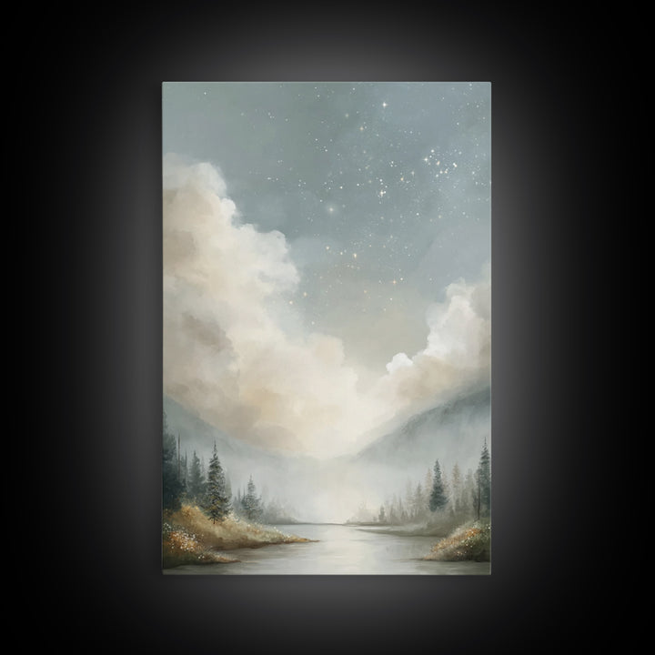 Celestial Valley – Framed Canvas Print – Christian Wall Art – Christian Art Canvas – Subtle Christian Art – Christmas Art Prints – Christia