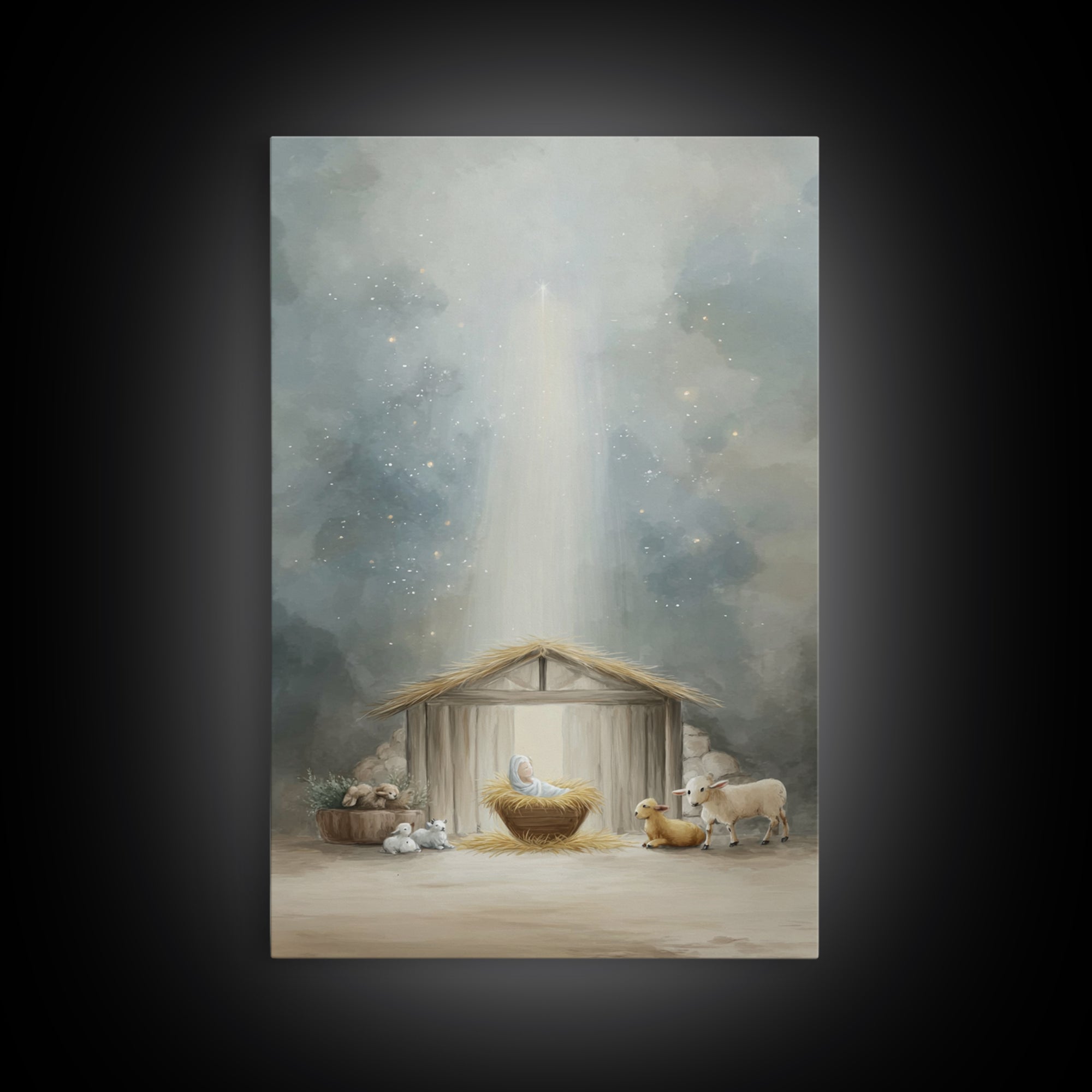 Star Of Bethlehem – Framed Canvas Print – Christian Wall Art – Christian Christmas Art – Christian Art Canvas – Christmas Art Prints – Chri