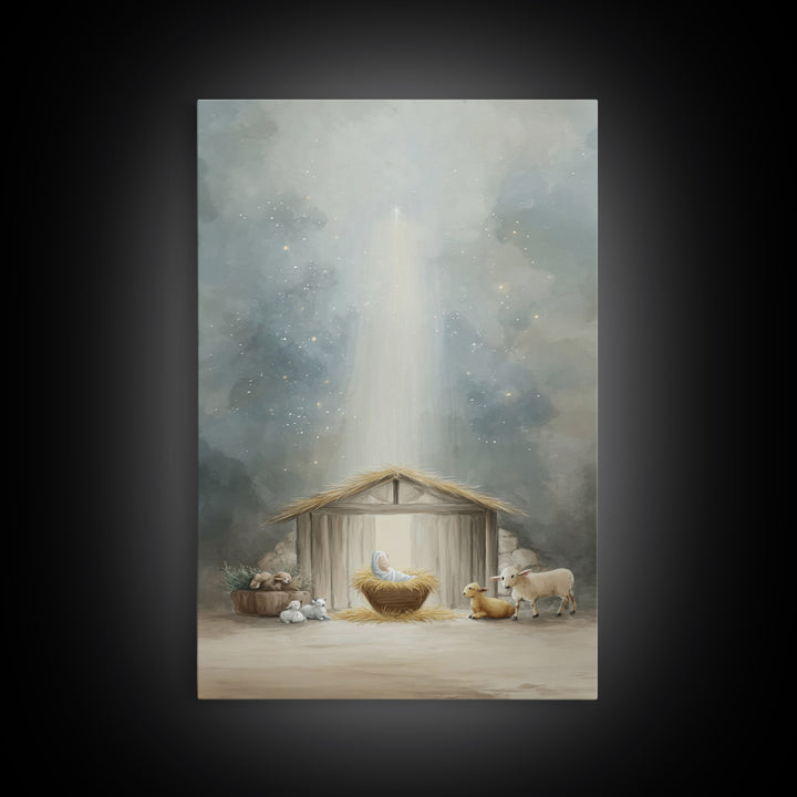 Star Of Bethlehem – Framed Canvas Print – Christian Wall Art – Christian Christmas Art – Christian Art Canvas – Christmas Art Prints – Chri