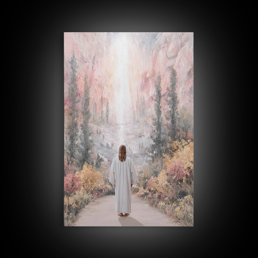 Celestial Path – Framed Canvas Print – Christian Wall Art – Jesus Painting – Christian Art Canvas – Christmas Art – Christian Decor