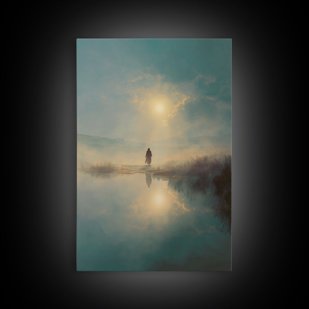 Radiant Dawn – Framed Canvas Print – Jesus Wall Art – Christian Art Print – Modern Christian Art – Christmas Art – Christian Gift Ideas