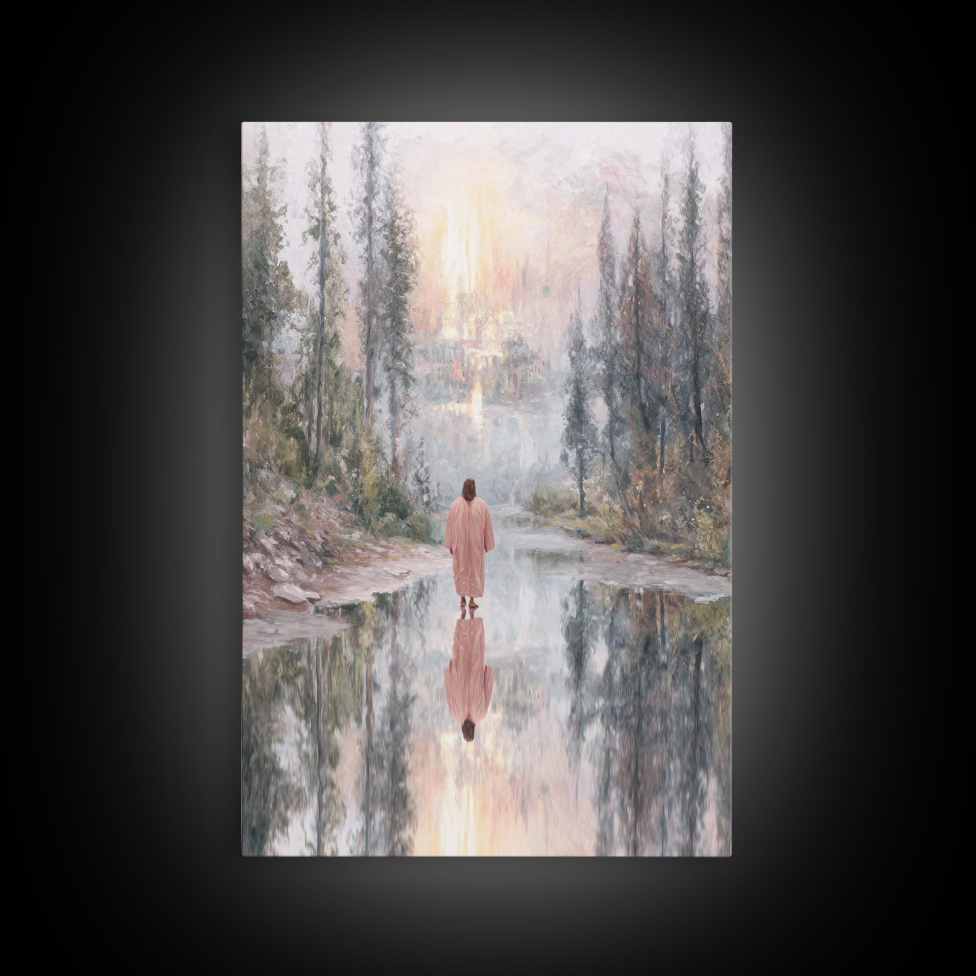 Eternal Light – Framed Canvas Print – Christian Art Work – Jesus Canvas Art – Subtle Christian Art – Christian Christmas Art – Christian De